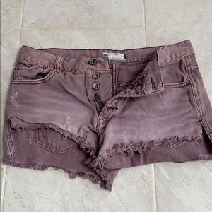 Free people button up short